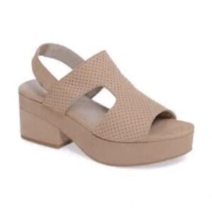 Eileen Fisher Dean Earth Platform Slingback Sandals